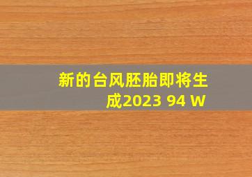 新的台风胚胎即将生成2023 94 W